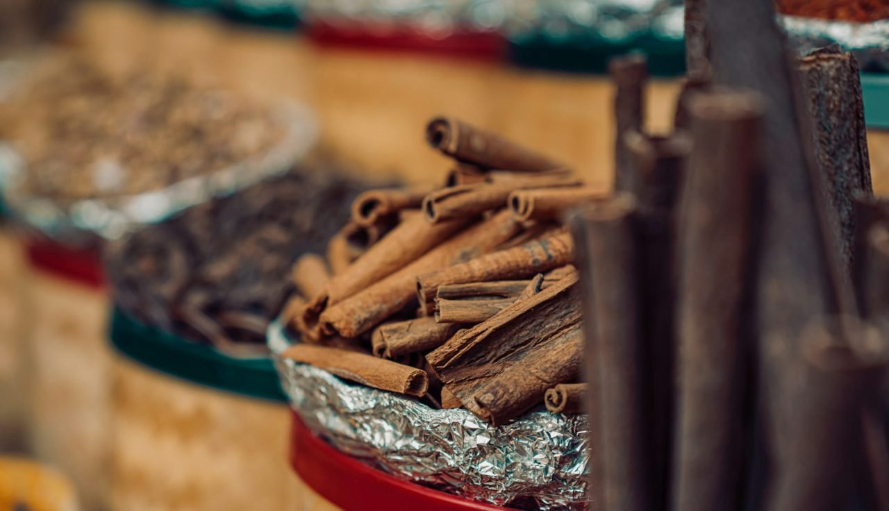 Ayurvedic spices and herbs used in a dosha-based diet